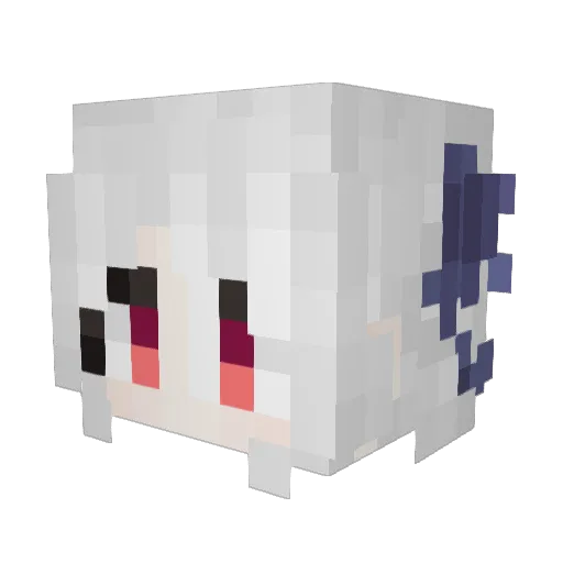 cat_mur Minecraft avatar head, 3D render