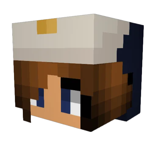 cat_person2 Minecraft avatar head, 3D render