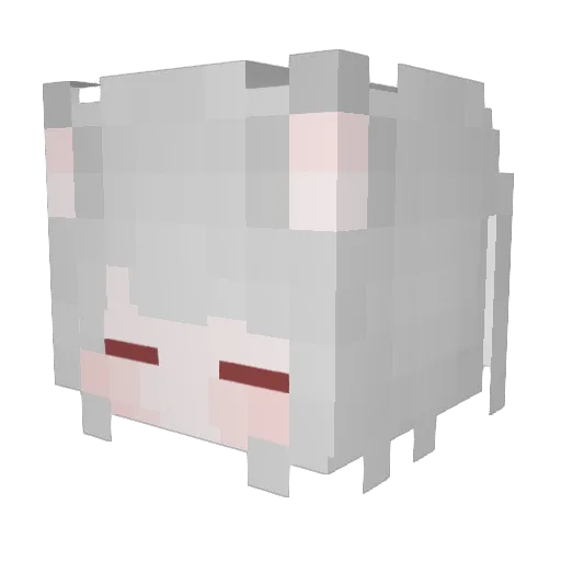 cat_yoruka Minecraft avatar head, 3D render