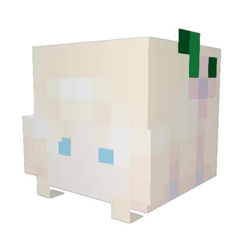catail Minecraft avatar head, 3D render