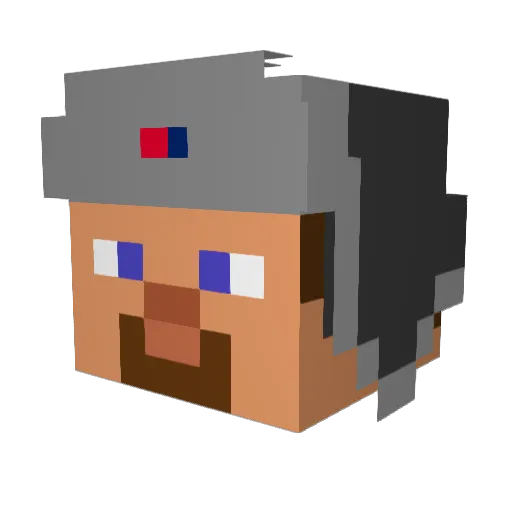 catalci Minecraft avatar head, 3D render