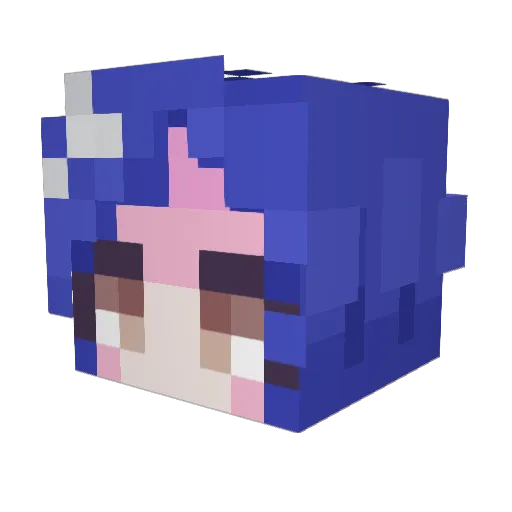 catalenarose Minecraft avatar head, 3D render
