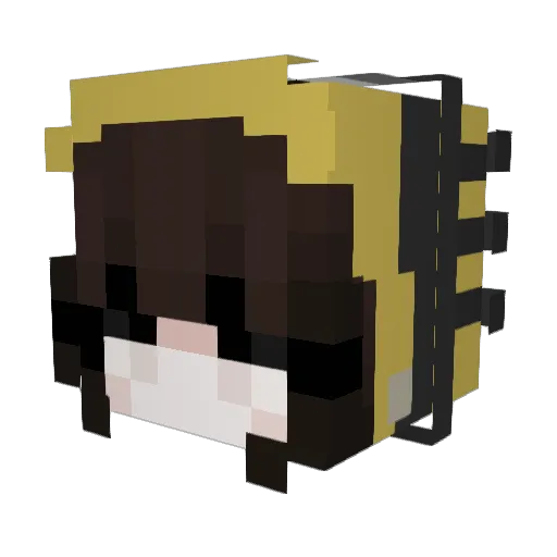 cataminion Minecraft avatar head, 3D render