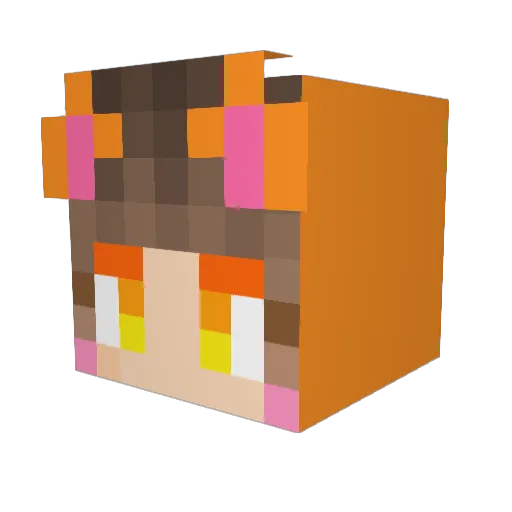 catandbell Minecraft avatar head, 3D render