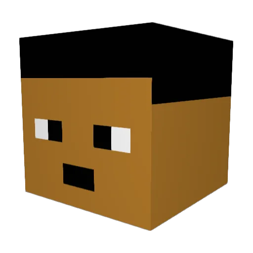 catas_ Minecraft avatar head, 3D render