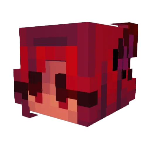 catauu Minecraft avatar head, 3D render