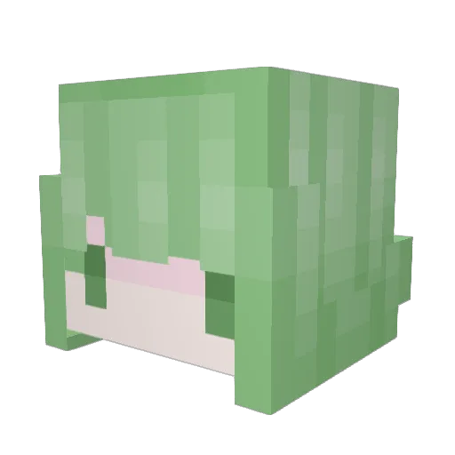 catboyASMR Minecraft avatar head, 3D render