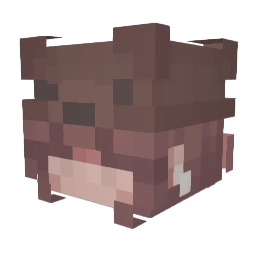 catboyfriend Minecraft avatar head, 3D render