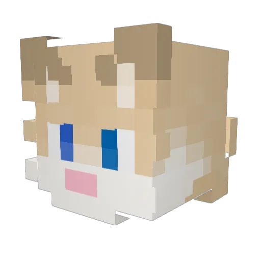 catboyuiop Minecraft avatar head, 3D render