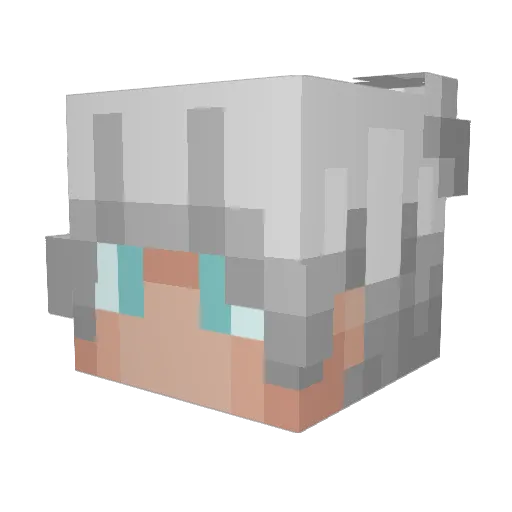 catboyxain Minecraft avatar head, 3D render