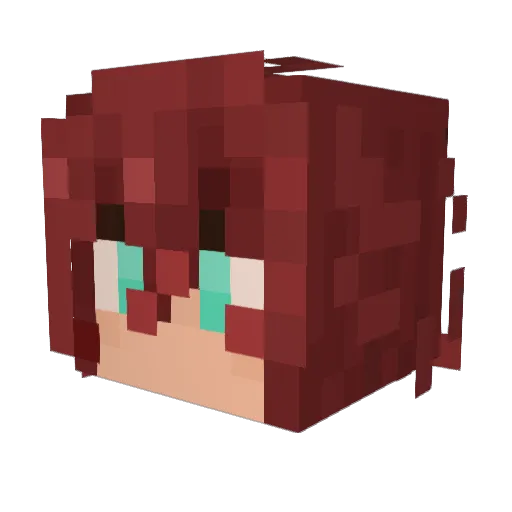 catboyylz Minecraft avatar head, 3D render