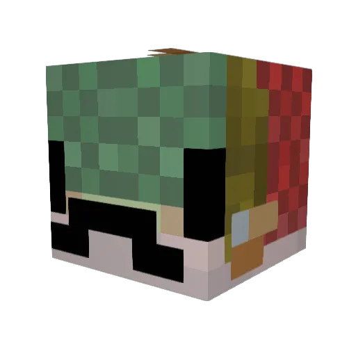 catbus13 Minecraft avatar head, 3D render