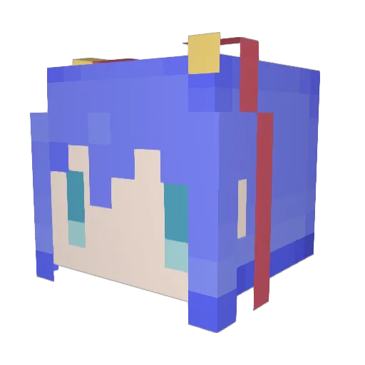 catciel Minecraft avatar head, 3D render
