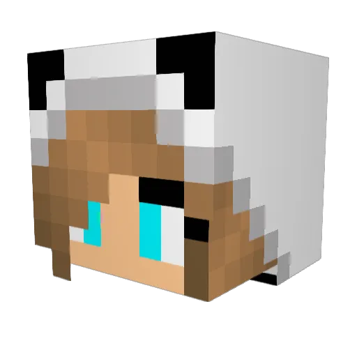 catclovers Minecraft avatar head, 3D render