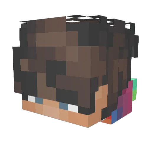 catcrabs Minecraft avatar head, 3D render