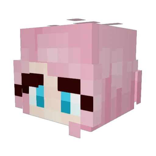 caterain Minecraft avatar head, 3D render