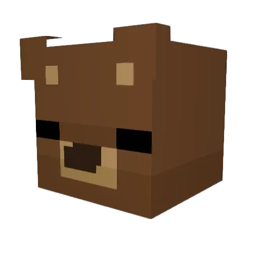 caterpillar_797f Minecraft avatar head, 3D render