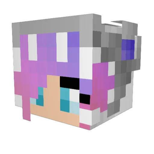 catgirl9gamer Minecraft avatar head, 3D render