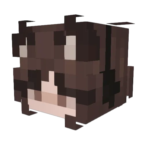 catgirlauri Minecraft avatar head, 3D render