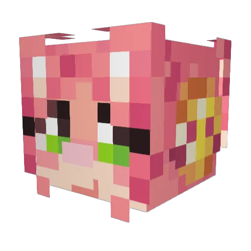 catgirlzimly Minecraft avatar head, 3D render