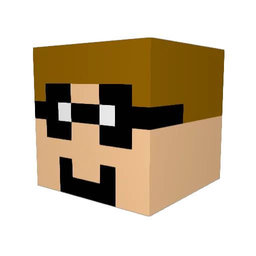 cathandros Minecraft avatar head, 3D render