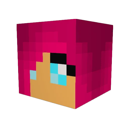 cathbou Minecraft avatar head, 3D render