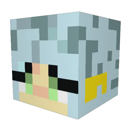 catholicons Minecraft avatar head, 3D render