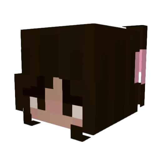 cathughrine Minecraft avatar head, 3D render