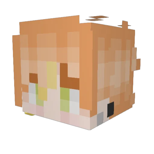 cathyist Minecraft avatar head, 3D render