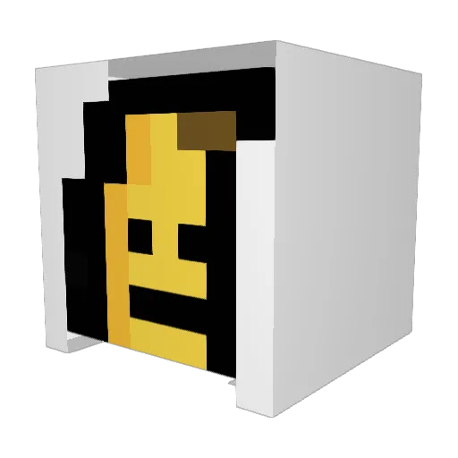 catikaaaa_ Minecraft avatar head, 3D render
