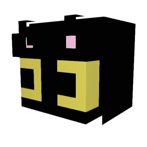 catinheadlights Minecraft avatar head, 3D render
