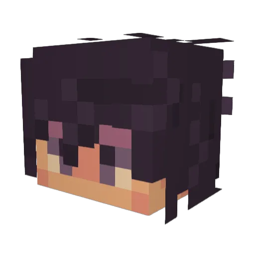 cativy Minecraft avatar head, 3D render