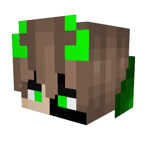 catjba Minecraft avatar head, 3D render