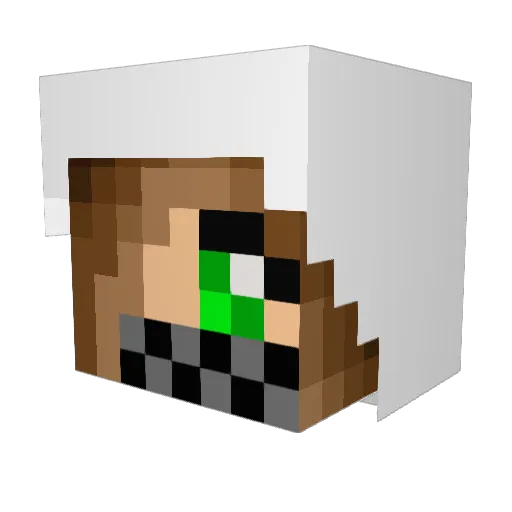 catkid18 Minecraft avatar head, 3D render