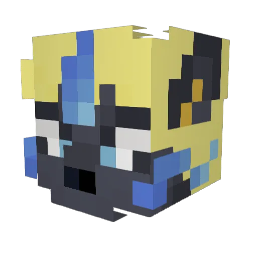 catkittenpig Minecraft avatar head, 3D render