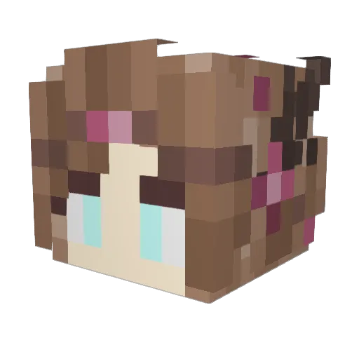 catkittenscats Minecraft avatar head, 3D render