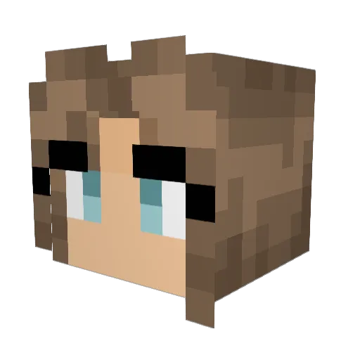 catlinee Minecraft avatar head, 3D render