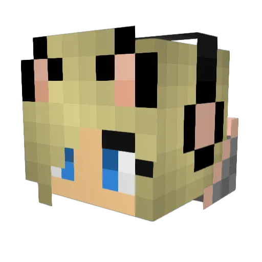 catlover86 Minecraft avatar head, 3D render
