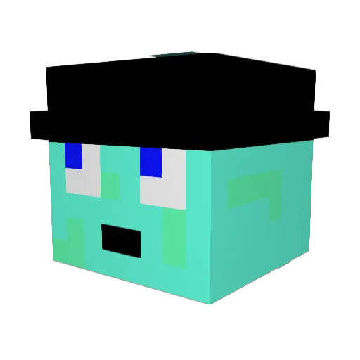 catmithat Minecraft avatar head, 3D render