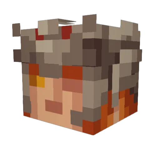 catmunkfunk Minecraft avatar head, 3D render