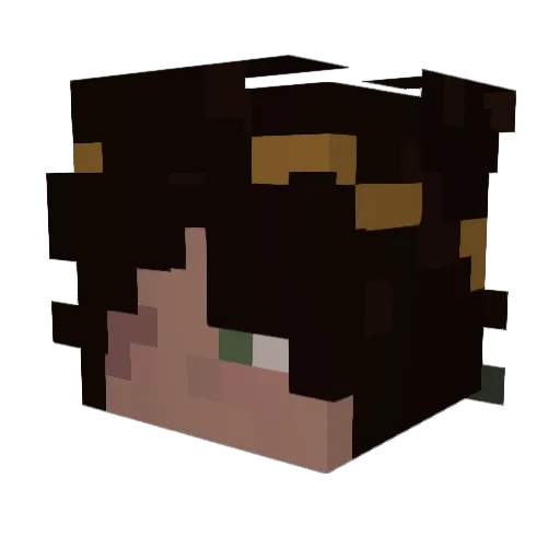 cato_8 Minecraft avatar head, 3D render