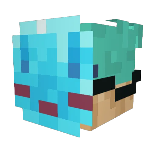 catoat Minecraft avatar head, 3D render