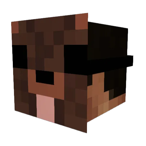 catohund Minecraft avatar head, 3D render