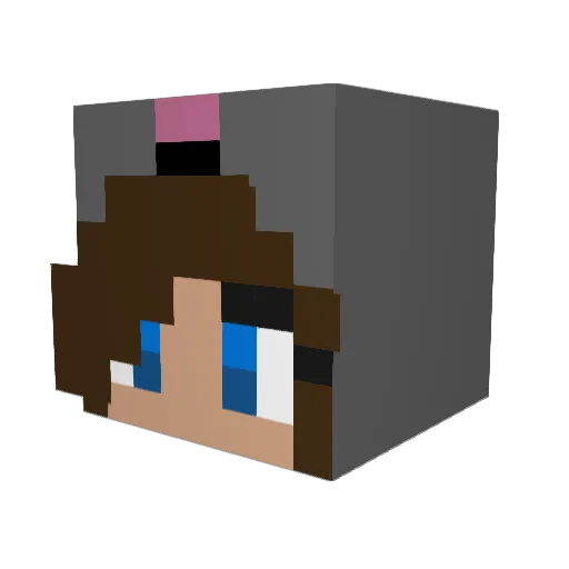 catonket Minecraft avatar head, 3D render