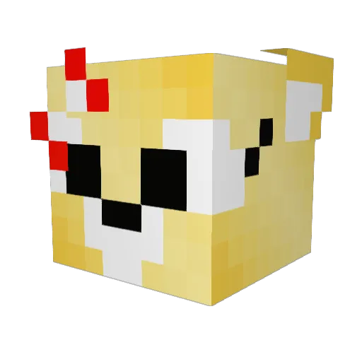 catoreen Minecraft avatar head, 3D render
