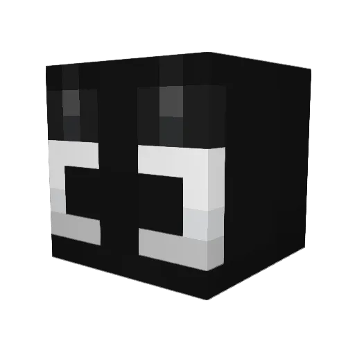 catphobic Minecraft avatar head, 3D render