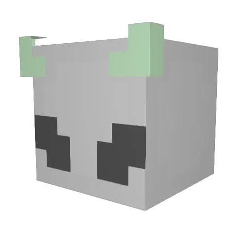 catpill Minecraft avatar head, 3D render