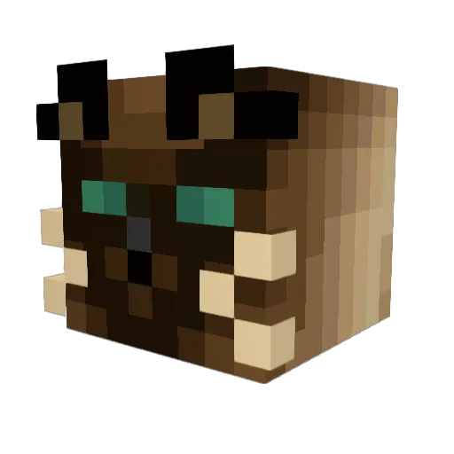catpokes Minecraft avatar head, 3D render