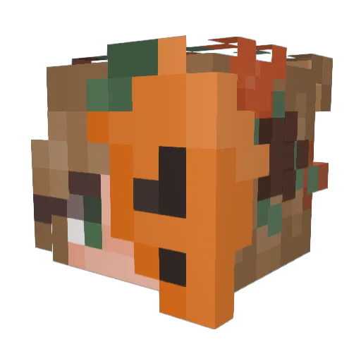 catpretzel Minecraft avatar head, 3D render