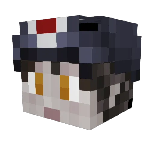 catquarius Minecraft avatar head, 3D render